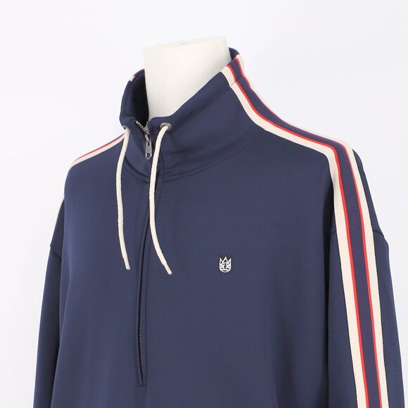 CULT OF INDIVIDUALITY Men's Zip-up Jacket Varsity Striped Navy Blue Size XL - Picture 5 of 10